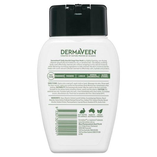DermaVeen Hypoallergenic Soap-Free Cleanser 250mL for Dry & Sensitive Skin – view 2