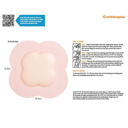 Allevyn Life Medium Foam Dressing 12.9cm X 12.9cm - 2 Pack for Wound Care-Auzzi Store