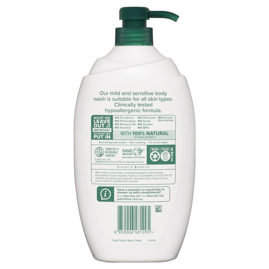 Palmolive Naturals Sensitive Body Wash 1L, Paraben-Free & pH Balanced – view 2