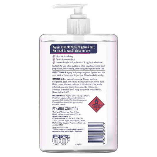 Ego Aqium Antibacterial Ultra Hydrating Hand Sanitiser 1L - Ultimate Protection – view 2