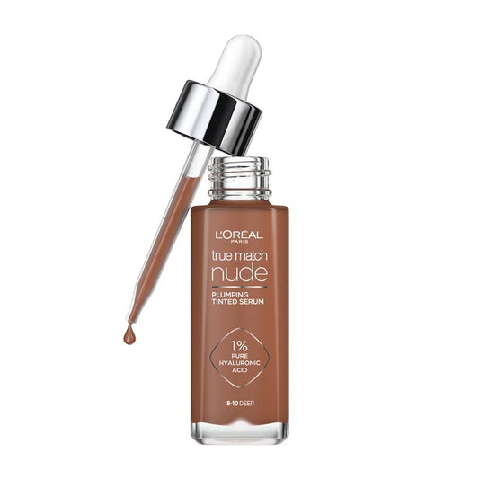 L'Oreal Paris True Match Nude Plumping Tinted Serum Foundation Deep 8-10 – view 2 - Auzzistore