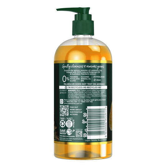 Palmolive Luminous Oils Hand Wash Mandarin & Rosemary Oil 500ml - Luxurious Clean-Auzzi Store