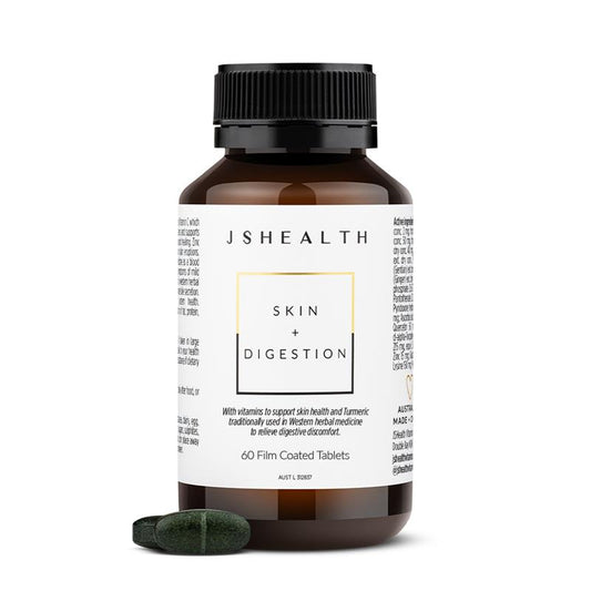 JSHEALTH Skin + Digestion Formula 60 Tablets - Clear Skin & Gut Health – view 2
