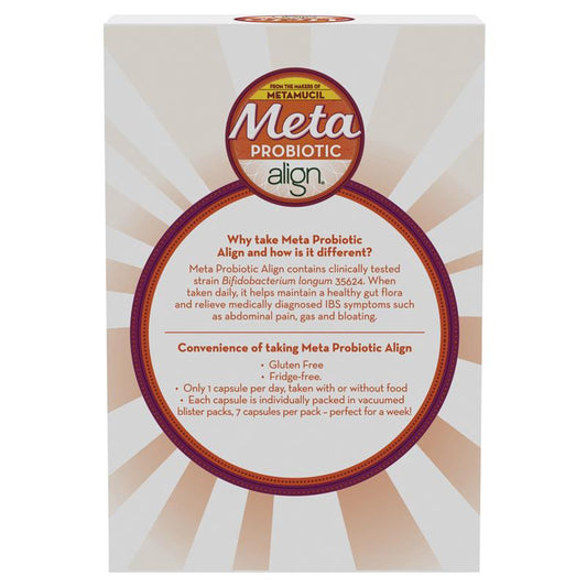 Meta Align Daily IBS Probiotics Capsules 28 Pack - Maintain Healthy Gut Flora-Auzzi Store