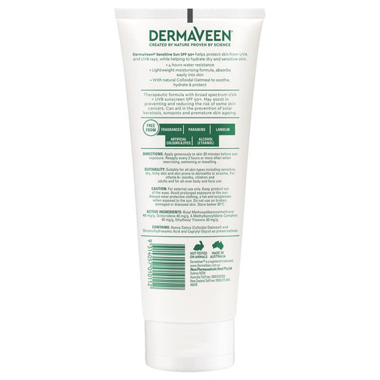DermaVeen Sensitive Sun SPF 50+ Moisturising Face & Body Cream 200g-Auzzi Store