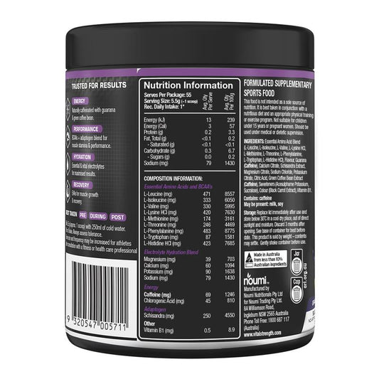 Vital Strength Amino Max EAA Grape 300g - Essential Amino Acids for Performance – view 2