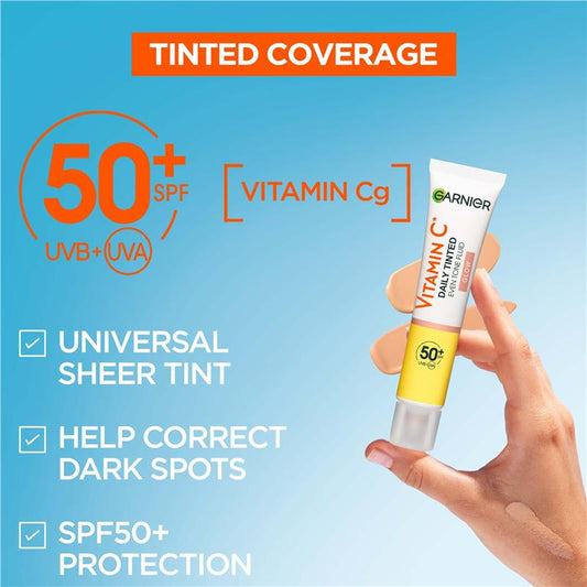 Garnier Vitamin C Glow Daily Tinted Eventone Fluid SPF 50+ - 40ml – view 2 - Auzzistore