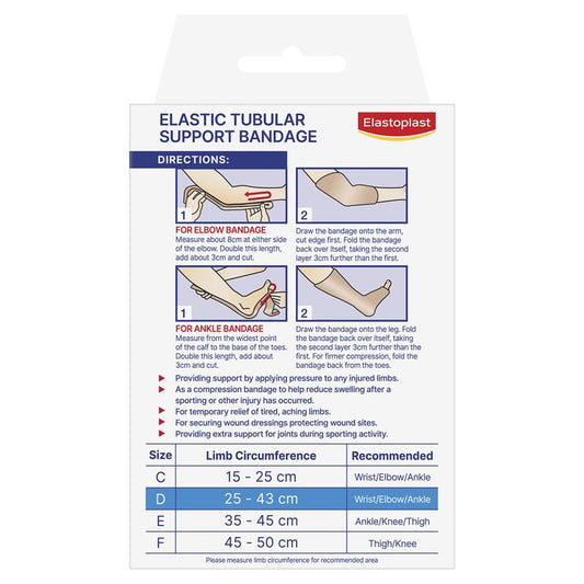 Elastoplast Elastic Tubular Support Bandage Size D (Medium 25-43cm)-Auzzi Store