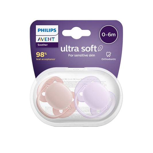 Avent Ultra Soft Soother Neutral 0 - 6 Months 2 Pack - Gentle Care for Your Baby – view 2 - Auzzistore