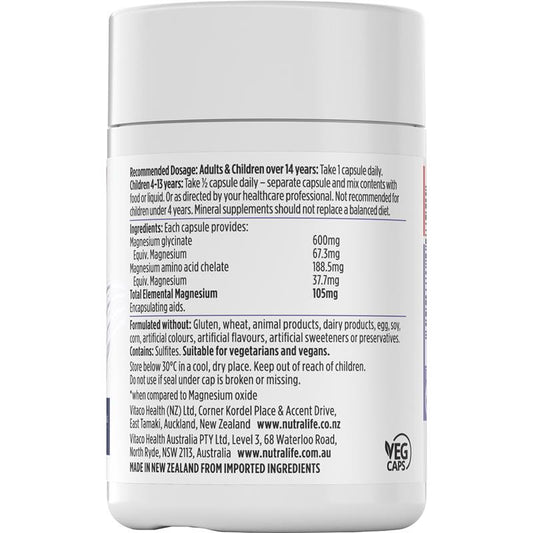 Nutra-Life Magnesium Hi-Zorb - 60 Capsules for Enhanced Muscle Support – view 2