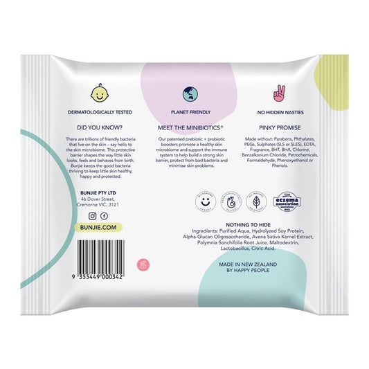 Bunjie Travel Pack Baby Wipes 20 Pack - Eco-Friendly & Gentle – view 2