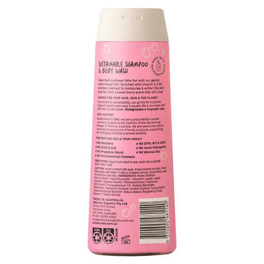 Organic Care Kids 3-in-1 Berry Bliss Shampoo, Conditioner & Body Wash 400ml-Auzzi Store