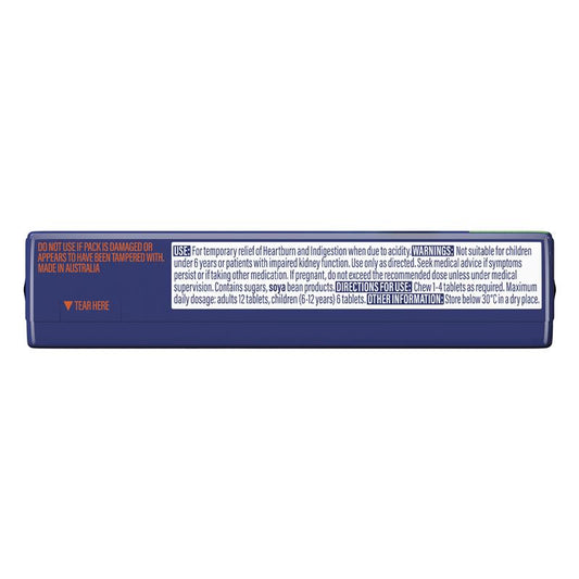 Quick-Eze Peppermint Chewy Antacid - 8 Tablets for Rapid Heartburn Relief-Auzzi Store