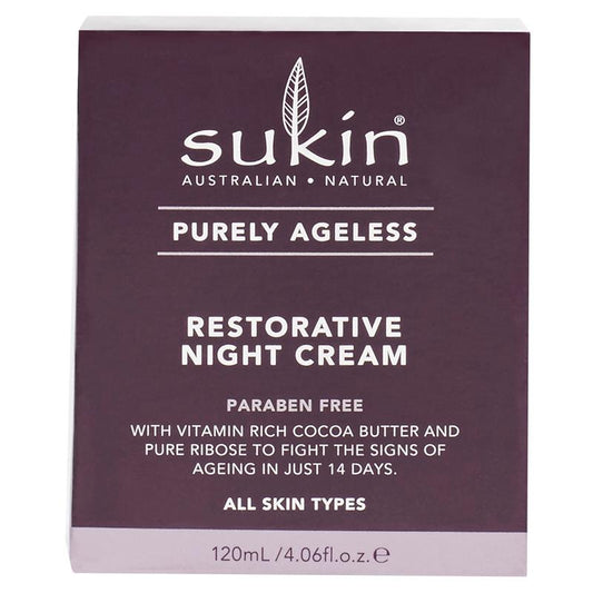 Sukin Purely Ageless Restorative Night Cream 120ml - Natural Nighttime Hydration - Auzzi Store
