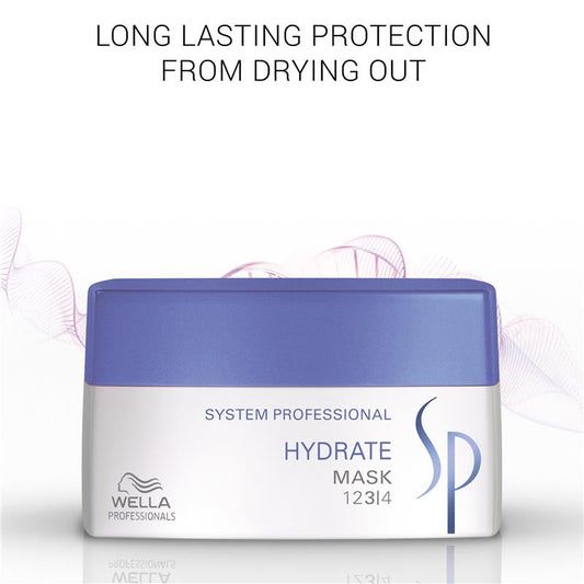Wella SP Classic Hydrate Mask 200ml - Deep Conditioning for Normal to Dry Hair – view 2 - Auzzistore