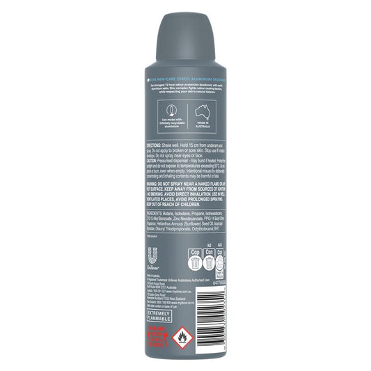 Dove Men + Care Zero Aluminium Clean Comfort 250ml - Ultimate Freshness