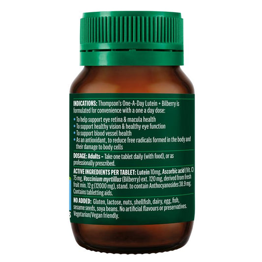 Thompson's One-A-Day Lutein & Bilberry Eye Health Supplement, 30 Tablets – view 2