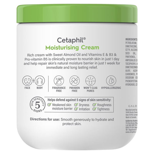 Cetaphil Moisturising Cream 550g - Intense Hydration for Sensitive Skin-Auzzi Store