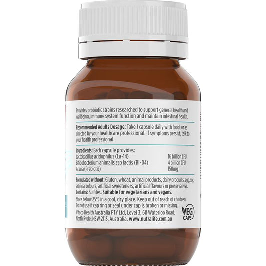 Nutra-Life ProBiotica Daily Health Vegan Probiotic 20 Billion CFU 30 Capsules – view 2
