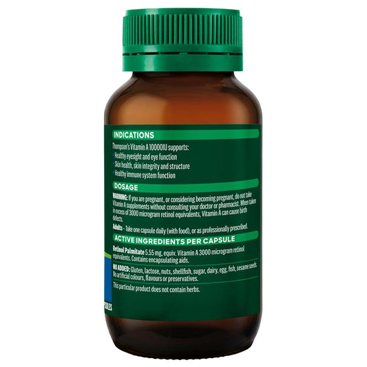 Thompson's Vitamin A 10,000 IU 150 Capsules for Eye, Skin & Immune Health – view 2