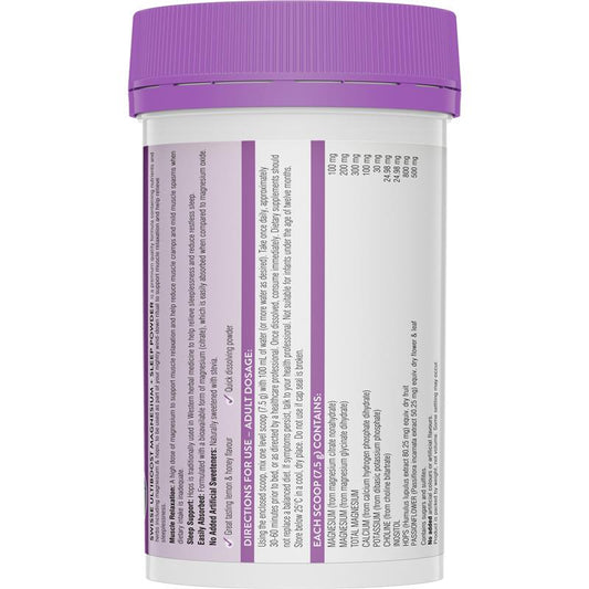 Swisse Magnesium + Sleep Powder - 180g for Relaxation and Restful Sleep - Auzzi Store