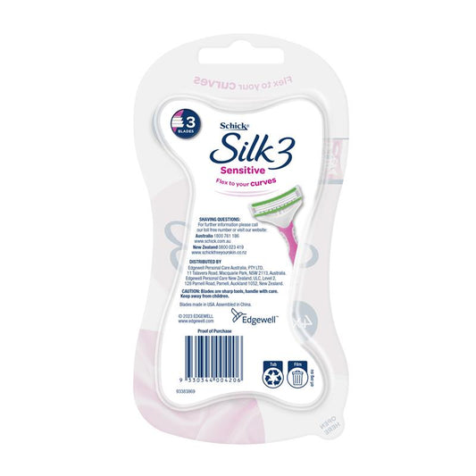 Schick Xtreme 3 Women Sensitive 4 Disposable Razors - Smooth Shaving Experience-Auzzi Store