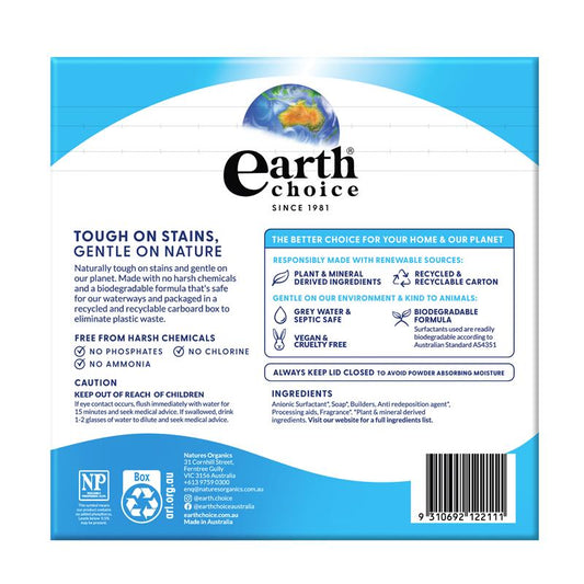 Earth Choice Laundry Powder Dual Format 1kg - Eco-Conscious Stain Removal-Auzzi Store