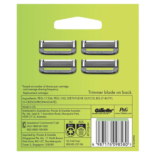 Gillette Labs 4-Pack Razor Cartridges – Compatible with Exfoliating & Heated Razors – view 2 - Auzzistore