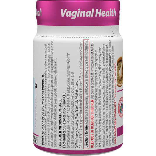 Caruso's Probiotic Vaginal Care - 60 Capsules for Balanced Microbiome – view 2 - Auzzistore