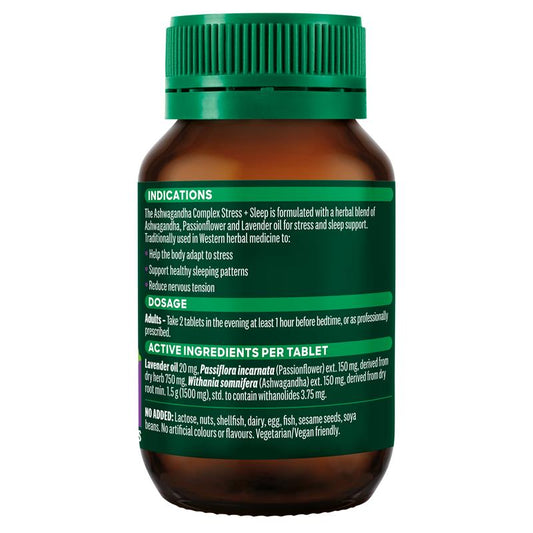 Thompson's Ashwagandha Complex Stress + Sleep 60 Tablets - Natural Sleep Aid – view 2