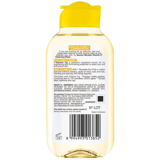 Garnier Vitamin C Micellar Water 125ml - Brightening Cleansing Solution – view 2