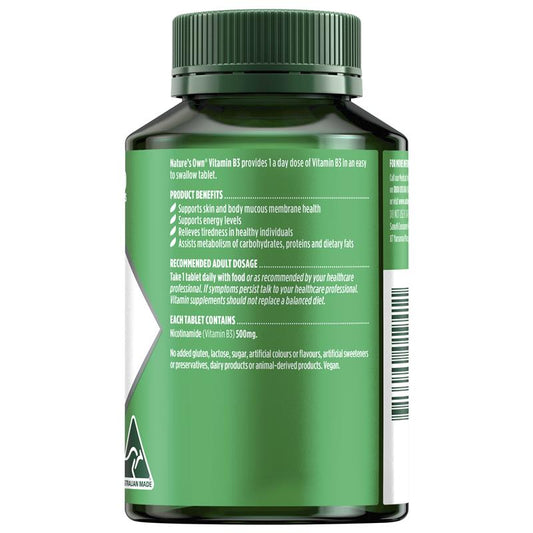 Nature's Own Vitamin B3 500mg Tablets - 120 Count, Energy & Skin Support – view 2