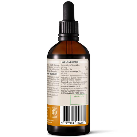 Wanderlust Turmeric & Black Pepper Extract 90ml - Vegan Anti-Inflammatory – view 2