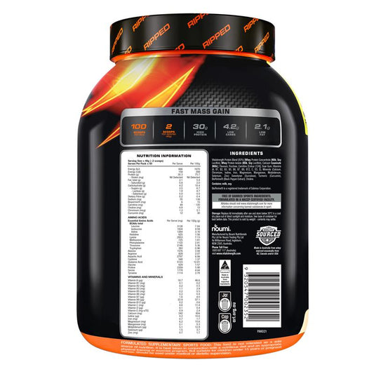 Vital Strength Hydroxy Ripped Thermogenic Protein Powder - Vanilla 2kg-Auzzi Store