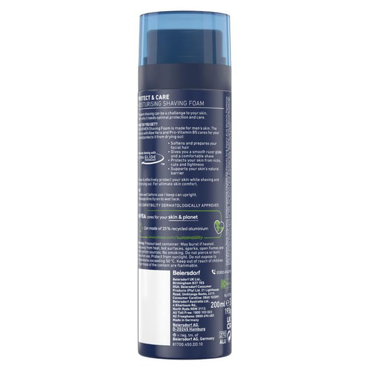 NIVEA MEN Shaving Foam Moisturizing with Aloe Vera & Ultra Glide, 200ml – view 2