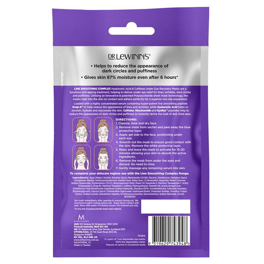 Dr LeWinn's Line Smoothing Complex S8 - Under Eye Recovery Masks (3 Piece) - Auzzi Store