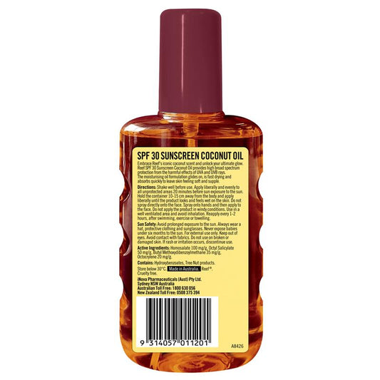 Reef Coconut Oil SPF 30+ Moisturising Oil Spray 220ml - Nourishing Sun Protection - Auzzi Store