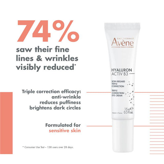 Avène Hyaluron Activ B3 Triple Correction Eye Cream 15ml - Brighten Your Eyes – view 2
