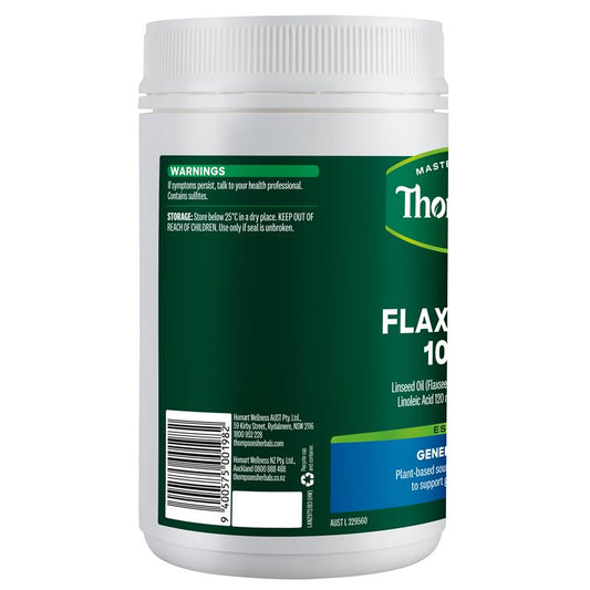 Thompson's Flaxseed Oil 1000mg - 400 Vegi-Caps for Omega 3, 6 & 9-Auzzi Store