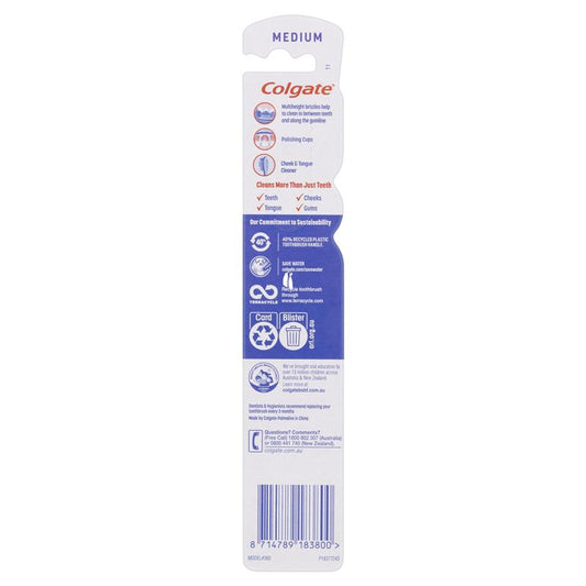 Colgate 360 Whole Mouth Clean Toothbrush - Medium Head for Comprehensive Oral Care-Auzzi Store