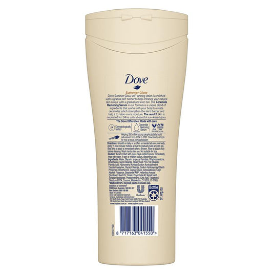 Dove Summerglow Body Lotion Fair to Medium Skin 250ml - Radiant Hydration – view 2 - Auzzistore