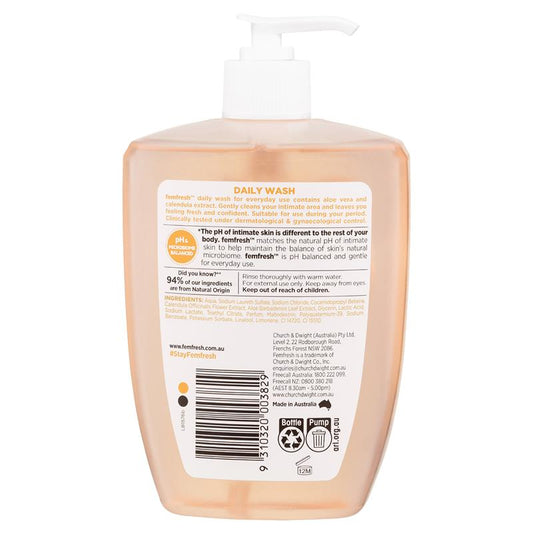 Femfresh pH Balanced Daily Intimate Wash 600ml – Aloe Vera & Calendula – view 2