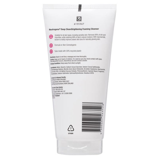 Neutrogena Deep Clean Brightening Foaming Cleanser 150g - Radiant Skin Revealed