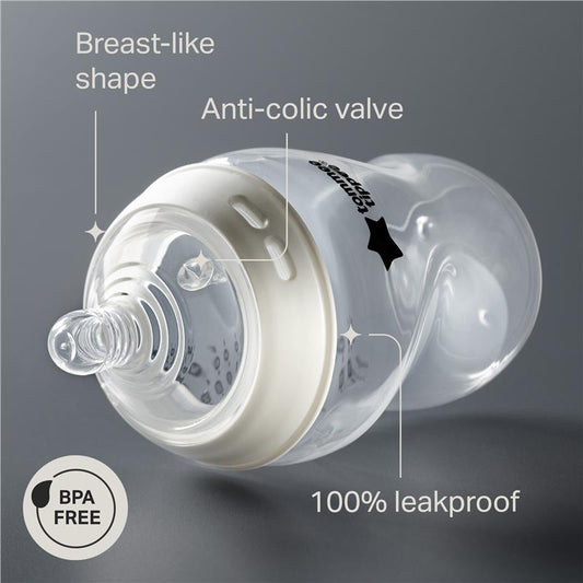 Tommee Tippee Natural Start 340ml PP Bottles - 2 Pack for Easy Feeding