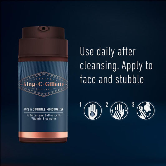 Gillette King C Face & Stubble Moisturiser 100ml - Nourishing Formula – view 2