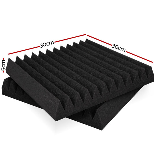Alpha Acoustic Foam 40pcs 30x30x5cm Sound Absorption Proofing Panel Studio Wedge – view 2