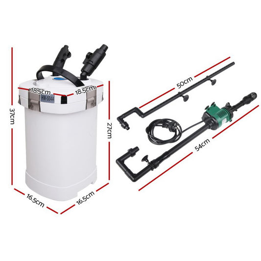 Giantz Aquarium Filter Fish Tank External Canister Water Pump 1250L/H – view 2