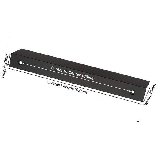 Aluminum Kitchen Cabinet Bar Handles Drawer Handle Pull black hole to hole 160mm | Auzzi Store
