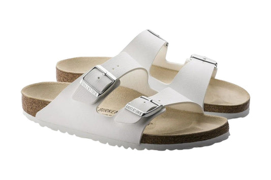 Birkenstock Arizona Birko-Flor Regular Fit Sandal (White, Size 37 EU)