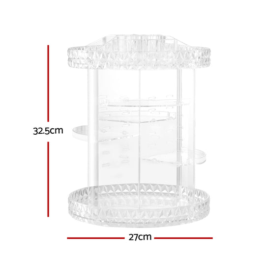 Embellir Makeup Case Acrylic Rotating Cosmetic Organizer Storage Display Holder – view 2
